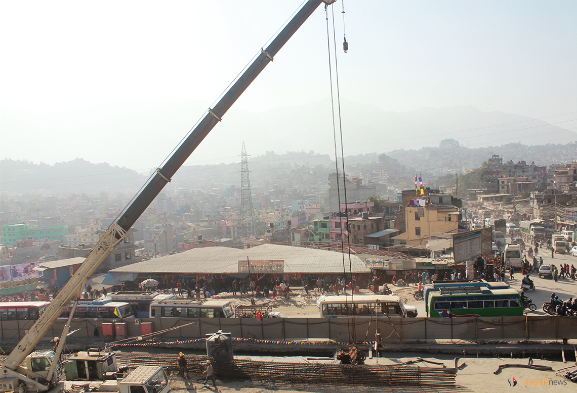 Nepal’s first underpass being built at Kalanki